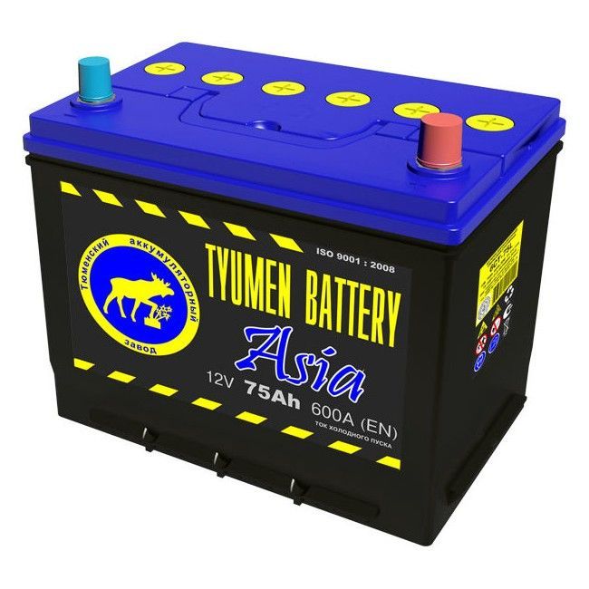 Тюмень Asia 75А/ч-12V ст EN630 европейские обратная 260x173x225